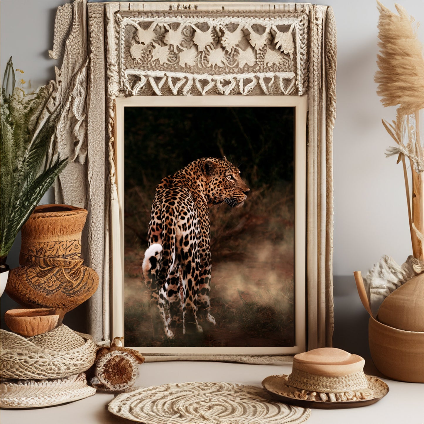 In the tracks of the Leopard - African Wildlife Photography Print
