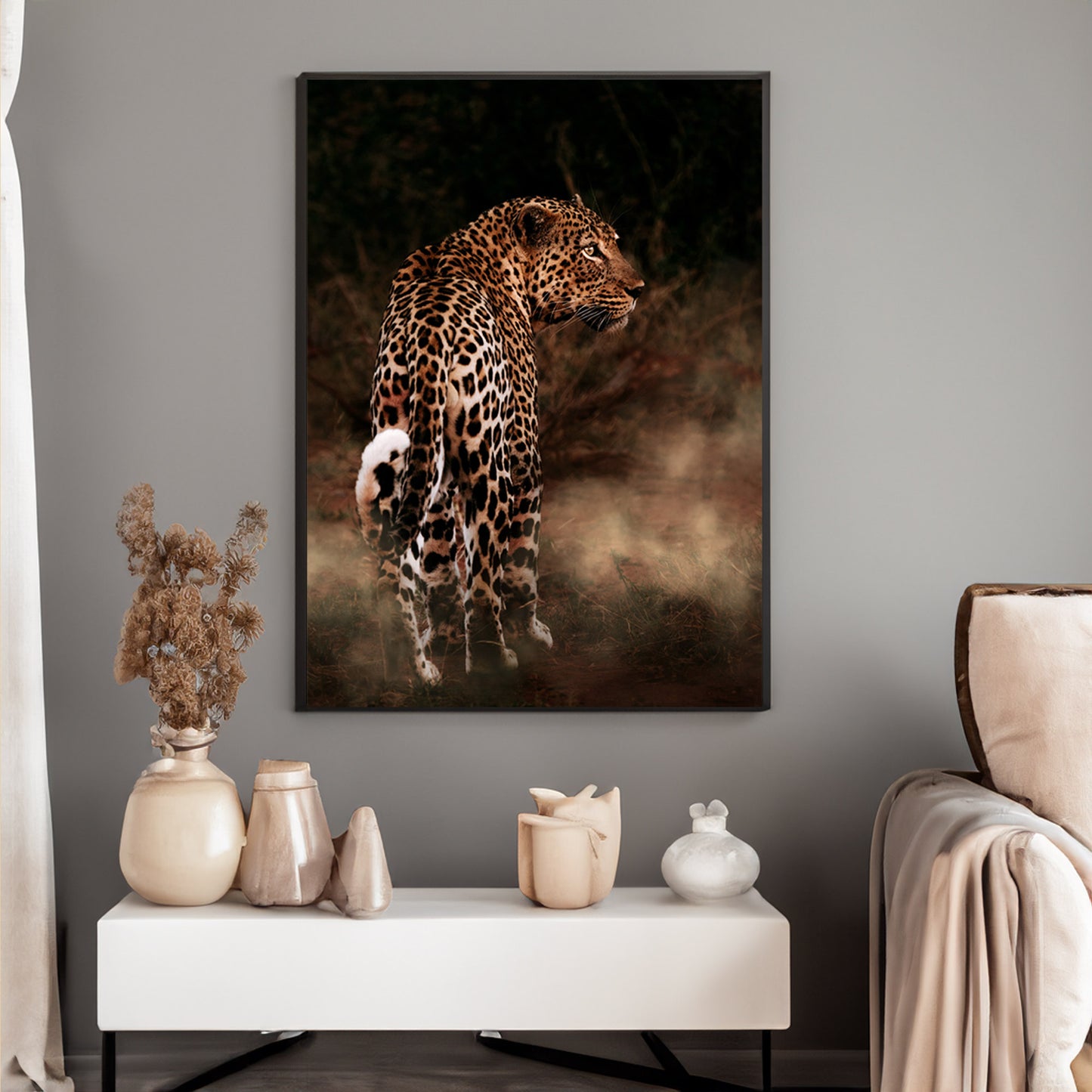 In the tracks of the Leopard - African Wildlife Photography Print